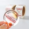 clear Adhesive round sticker